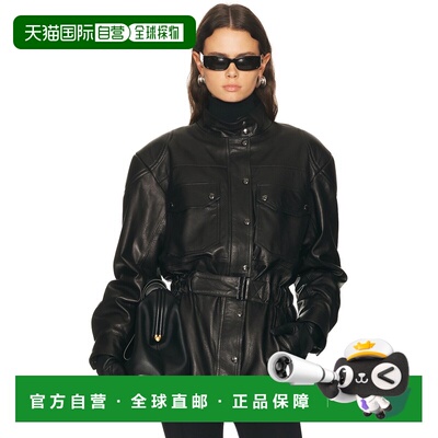 香港直邮magda butrym 女士 皮革夹克 160925 black黑色 舒适时尚