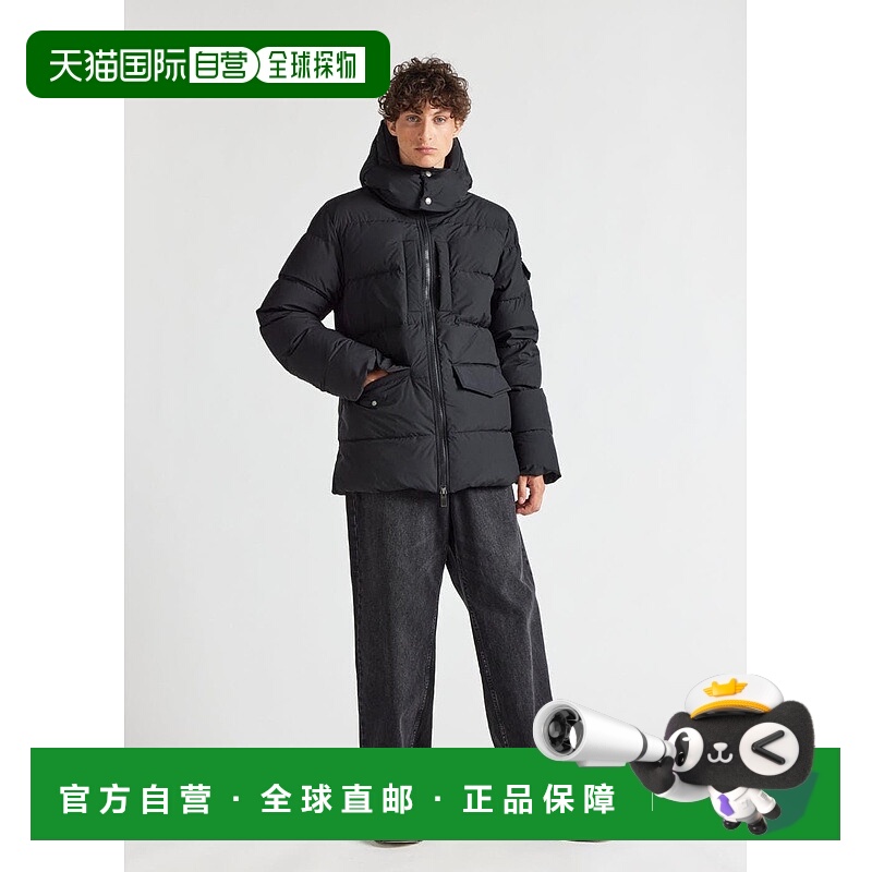 自营欧洲直邮Pyrenex Sterling 黑色男士连帽羽绒服