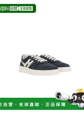 1h可退 香港直邮Hogan 男士 系带运动鞋 HXM6300FG70U3V blue蓝色