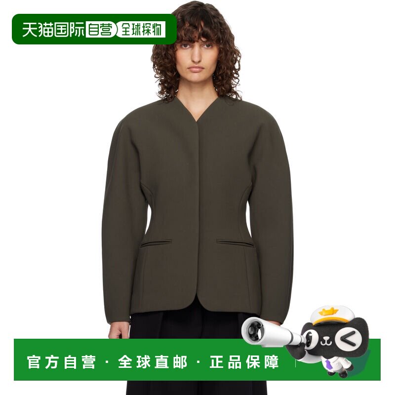 1h可退 香港直邮Jacquemus 女士 卡其色 The Ovalo 西装外套 25EJ