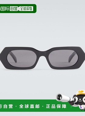 1h可退 香港直邮Celine 思琳 男士 矩形太阳眼镜 black黑色 舒适