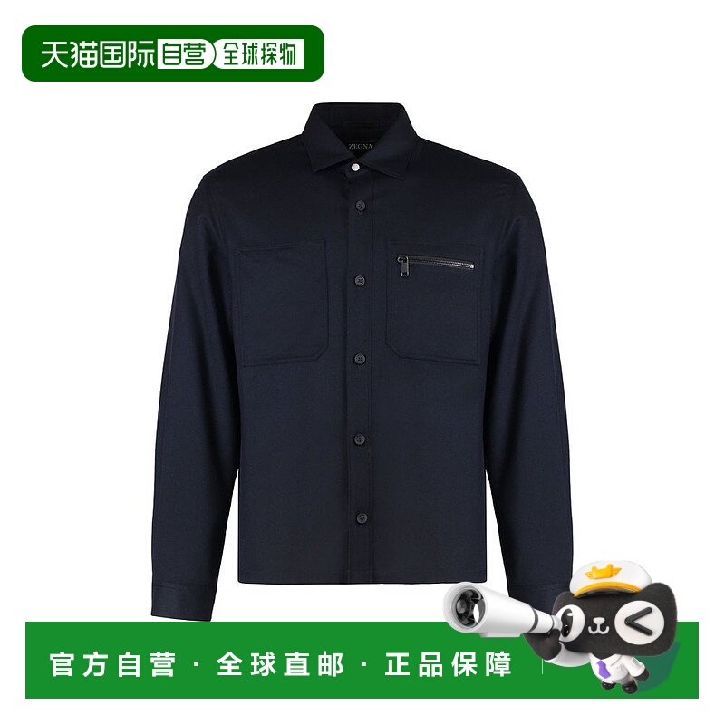 1h可退 香港直邮Zegna 杰尼亚 男士 長袖扣襯衫 SOTM2UGV01A2402