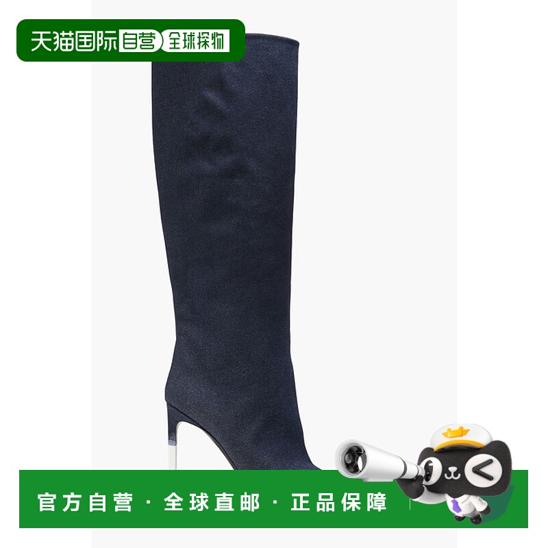 1h可退 香港直邮Tom Ford 汤姆 福特 女士 喷漆牛仔布及膝靴子 W2