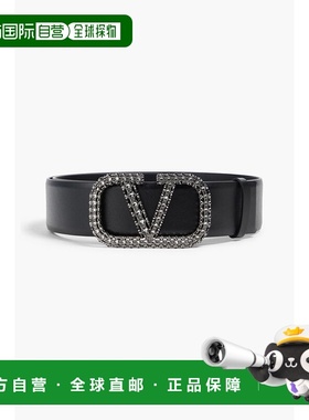 香港直邮valentino 华伦天奴 女士 VLOGO 水晶装饰皮带腰带 W2T0X