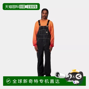 欧洲直邮Carhartt Wip 男士 黑色棉背带裤