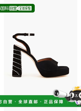 1h可退 香港直邮Staud 女士 Solange 铆钉绒面革凉鞋 5321377CSMW