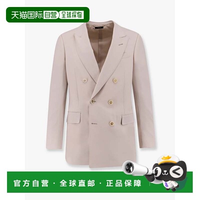 1h可退 香港直邮Tom Ford 汤姆 福特 男士 羊毛羊绒真丝西装外套