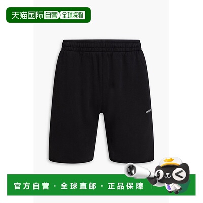 香港直邮off-white 男士 French 印花棉质厚绒布短裤 OMCI006E20F