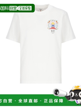 1h可退 香港直邮Casablanca 女士 CASA WAY T恤 WPF25JTS04603WHI