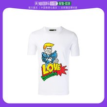 M473163 香港直邮Love MoschinoLOVE 男士 白色微标T恤 MOSCHINO