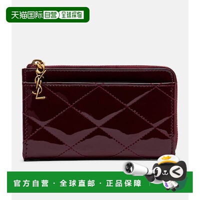 香港直邮Saint Laurent 圣罗兰 女士 Fragments 巴黎漆皮卡套卡包