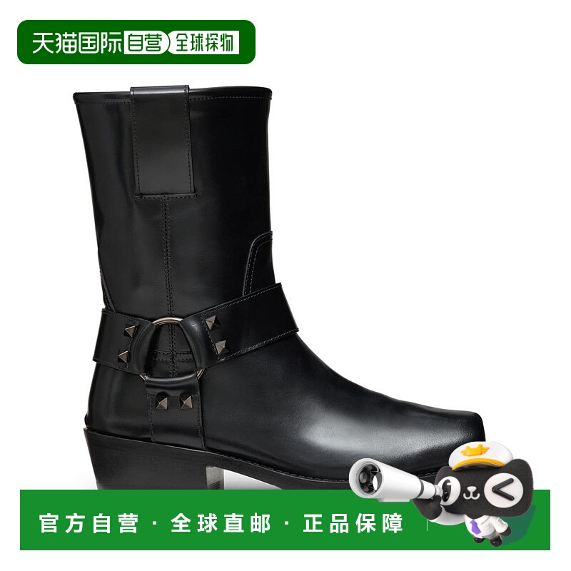 香港直邮Valentino 华伦天奴 女士 ROCKSTUD 短筒靴 5W0S0KN4NIB