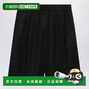 1h可退 香港直邮The Frankie Shop 女士 黑色宽松款百慕大短裤 SH