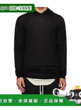 1h可退 香港直邮Rick Owens Temple 大号羊绒连帽针织卫衣 RU01F2