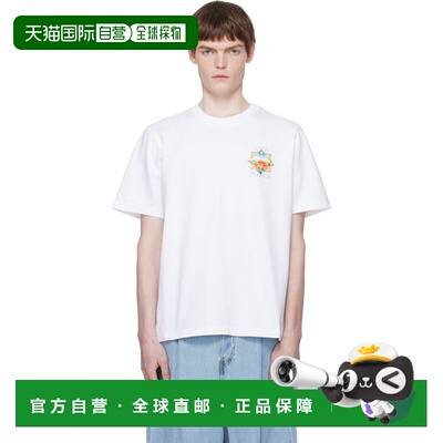 香港直邮Casablanca 男士 白色 Tennis Landscape Classic T恤 MS