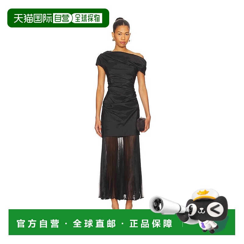 1h可退 香港直邮Simkhai 女士 Ammalie 拼块中长连衣裙 6251041F