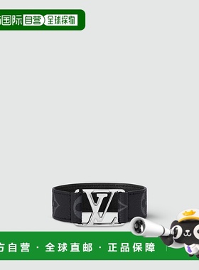 自营1h可退 欧洲直邮LV/路易威登 男士银色/黑色金属/帆布手链新