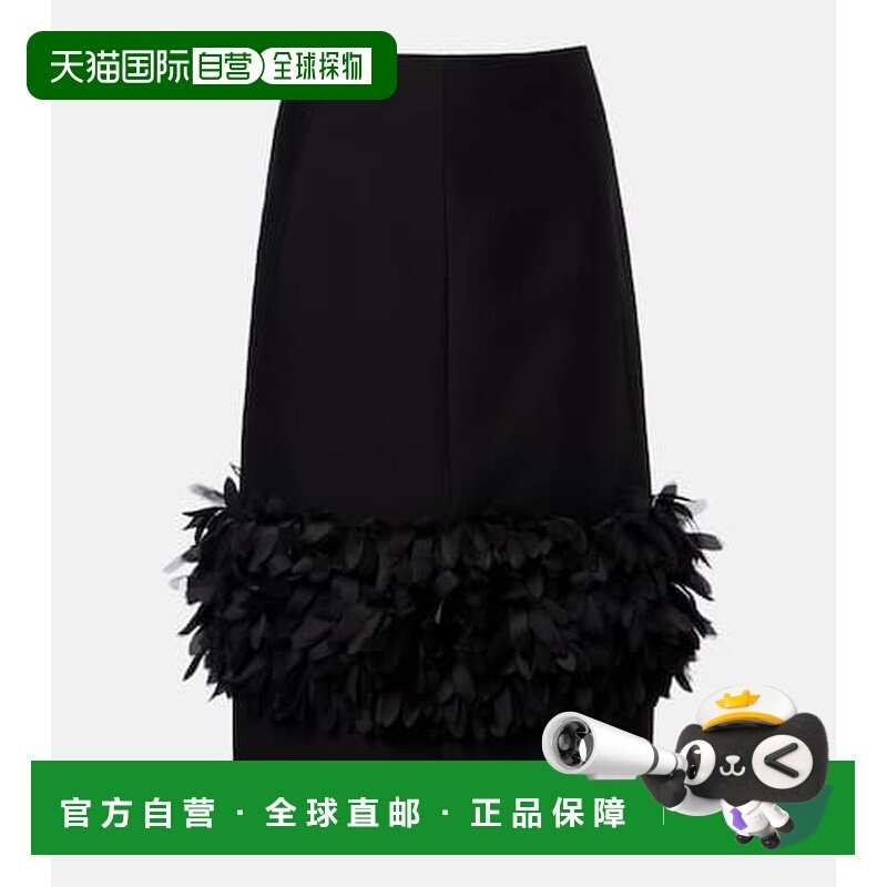 1h可退 香港直邮toteme 女士 花瓣羊毛真丝铅笔半身裙 black黑色,女装/女士精品,半身裙,淘宝优惠券,粉丝福利购,淘宝优惠卷