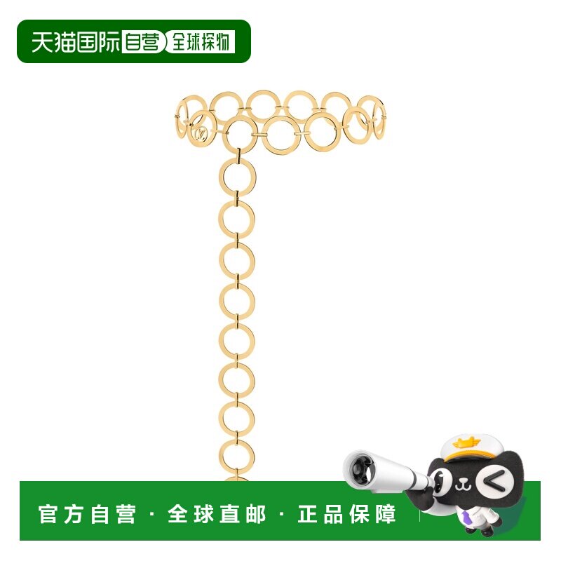 自营1h可退 欧洲直邮LV路易威登 Loop女士玫瑰金黄铜圆环链条腰带