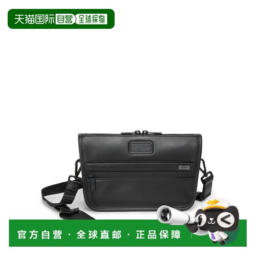 自营欧洲直邮Tumi途明 Alpha女士黑色皮革可转换斜挎手拿包斜挎包