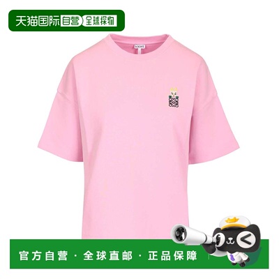 1h可退 香港直邮LOEWE 女士T恤 S359Y22XAI7140 CO 粉红色 棉混纺