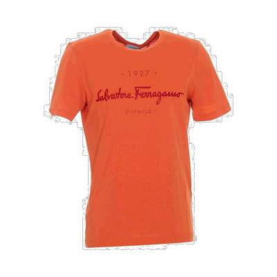 香港直邮Salvatore Ferragamo Logo印花男装休闲T恤 120613