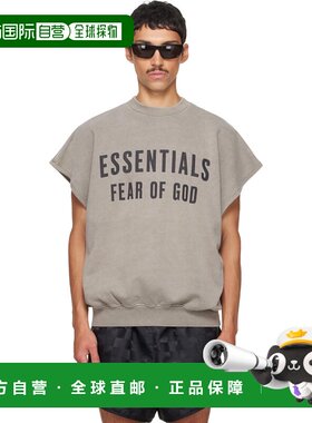 香港直邮essentials fear of god 男士 灰色 Relaxed Fleece Cuto
