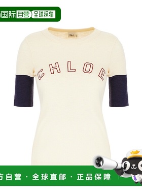 1h可退 香港直邮Chloe 蔻依 女士 圆领T恤 CH25AJH01174 white白