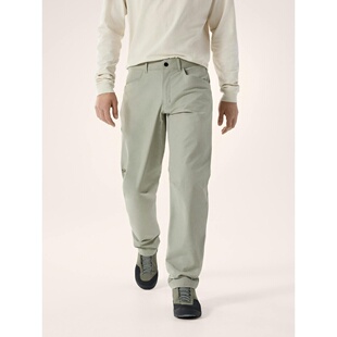 自营欧洲直邮Arcteryx始祖鸟 攀岩裤 浅橄榄绿棉质休闲裤 Kragg男士