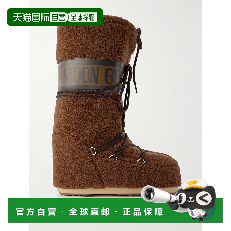1h可退 香港直邮Moon Boot 月亮靴 女士 Icon 人造皮革边抓绒雪地