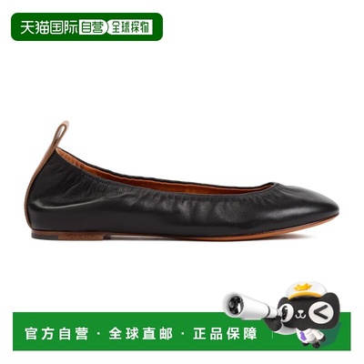 1h可退 香港直邮Lanvin 朗雯 女士 软羊皮芭蕾平底鞋 FWBAMB02NAP