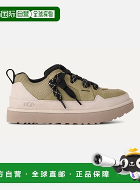 自营欧洲直邮UGG Lo Lowmel男士绿色/奶油色运动鞋