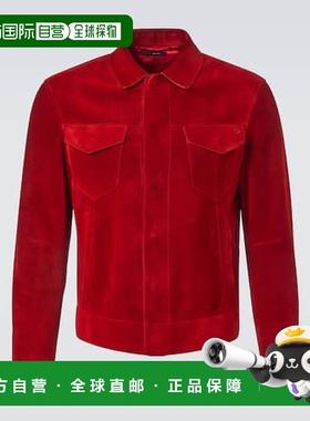 香港直邮Tom Ford 汤姆 福特 男士 绒面革夹克 red红色 舒适时尚