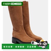 香港直邮Hogan 绒面革及膝靴子女靴 STIVALI 女士 H700