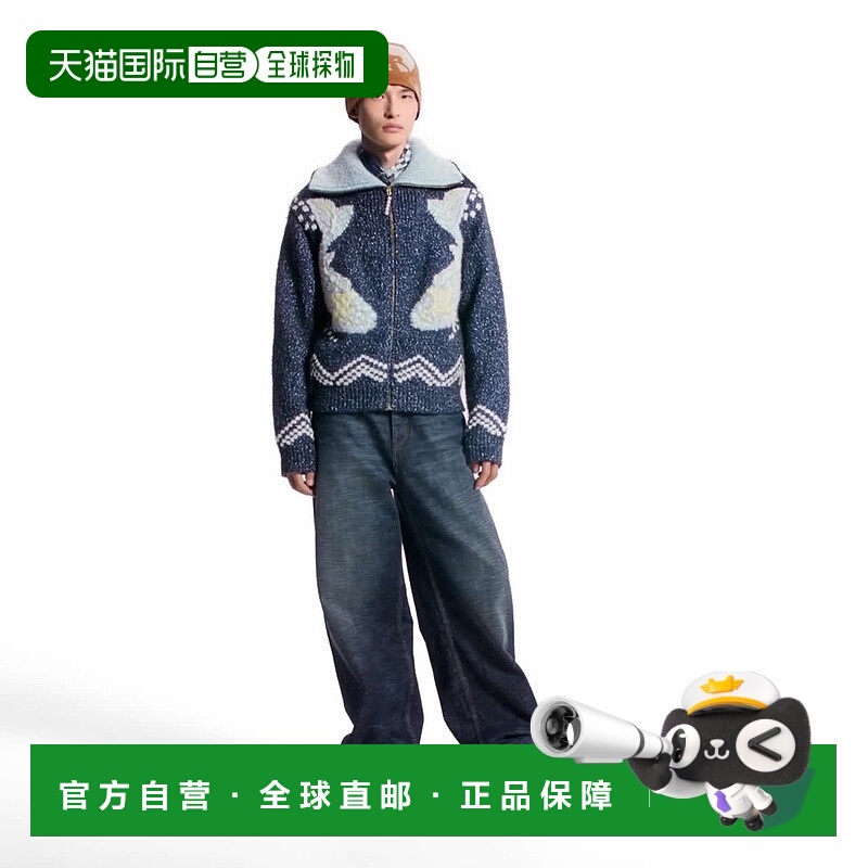 自营欧洲直邮LV路易威登 Remix系列男士蓝色小牛皮老花图案德比鞋