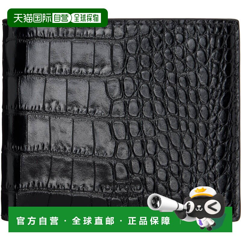 1h可退 香港直邮Tom Ford 汤姆 福特 男士 黑色 Exotic Line 钱包