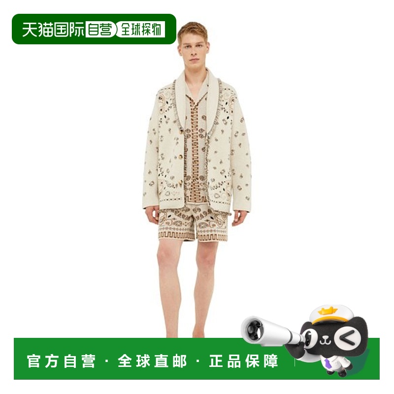 香港直邮Alanui 翻领长袖针织开衫 LMHB039R24KNI006羊绒