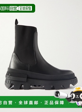 1h可退 香港直邮Moncler 盟可睐 男士 Neue 皮质切尔西靴 09A4F00