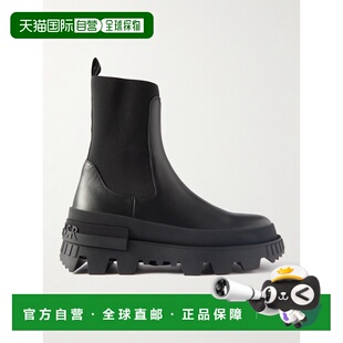 1h可退 香港直邮Moncler 盟可睐 男士 Neue 皮质切尔西靴 09A4F00