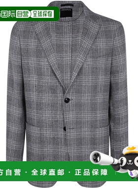 1h可退 香港直邮zegna 杰尼亚 男士 羊毛亚麻夹克 R950719A91DNMG