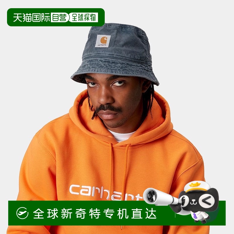 欧洲直邮Carhartt Wip 男士暗蓝色棉帽子针织