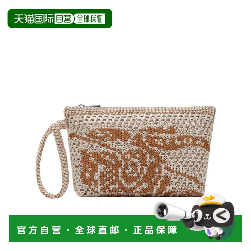 香港直邮Burberry EKD 钩针编织手拿包手提包编织包 81095061