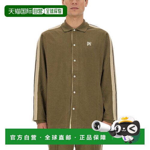 香港直邮PALM ANGELS 男士衬衫 PMBD046 AW2023 军绿色