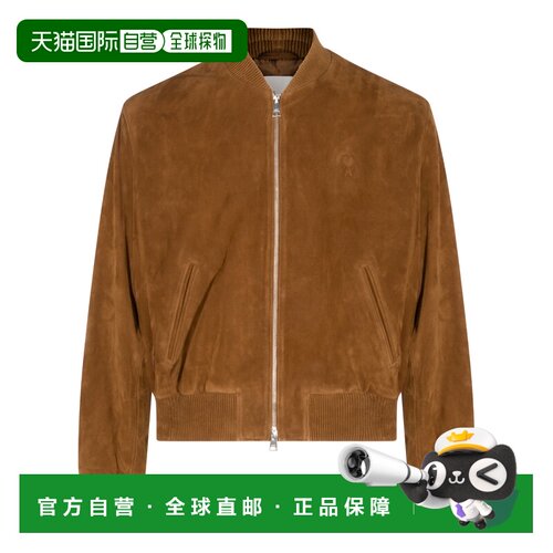 1h可退 香港直邮Ami Paris 男士 绒面革山羊皮夹克 HJK152LH0059