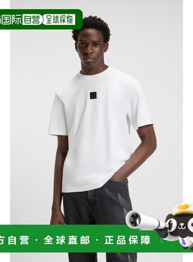 自营欧洲直邮Hugo Boss x RB男士白色棉公牛图案短袖T恤