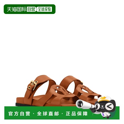 自营欧洲直邮LV路易威登 Isola女士干邑色小牛皮凉拖凉鞋