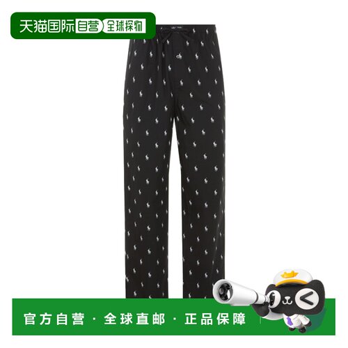香港直邮RALPH LAUREN 男士休闲裤 714899624002 CO 黑色 松紧腰