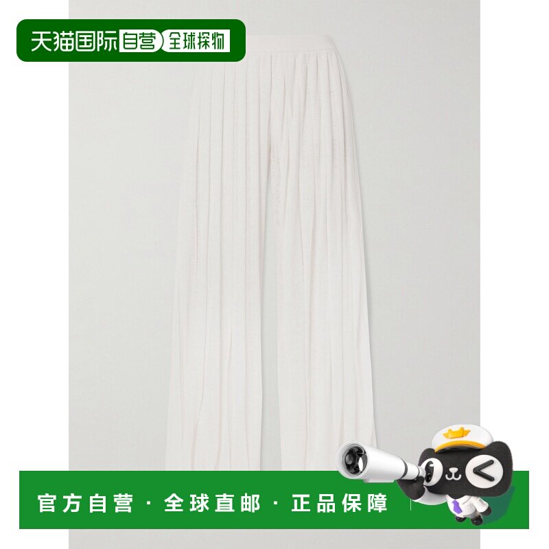 1h可退 美国直邮Loro Piana 诺悠翩雅 女士 阔腿褶裥亚麻长裤 FAN