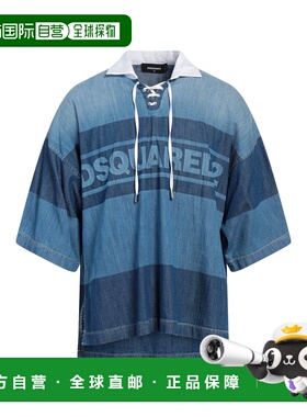 香港直邮Dsquared2 二次方 男士 牛仔布衬衫 blue蓝色 舒适时尚