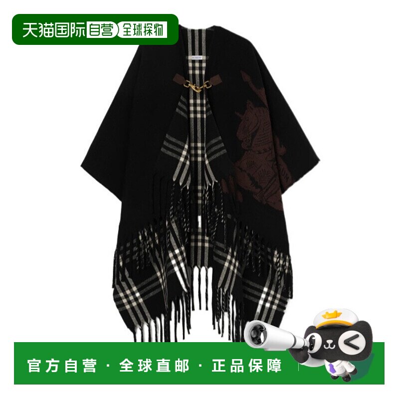 香港直邮Burberry EKD Fil Coupe 羊毛披肩 81180401
